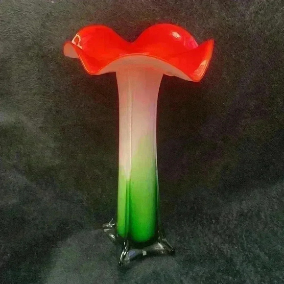 Murano Style  Vase Art Glass - Picture 4 of 13